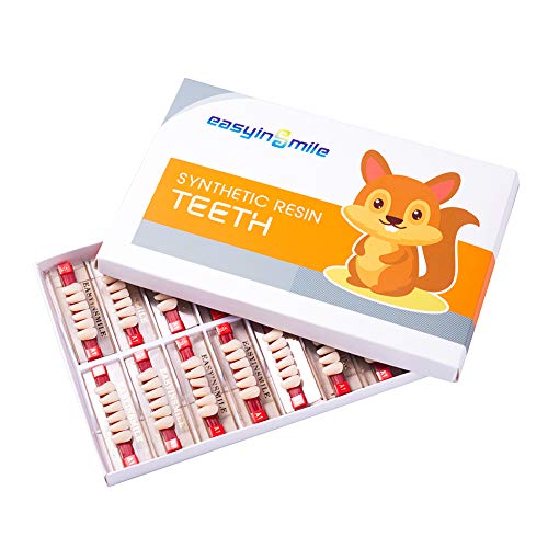Easyinsmile Dental Synthetic Resin Teeth Acrylic Denture False Tooth for Adults Full Set/Anterior/Posterior (Full Set 425+U37+32, A1)