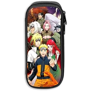 MPJTJGWZ Pencil Case, High Capacity Stylish Naruto Print Pens Pouch Bag Cosmetic Bag