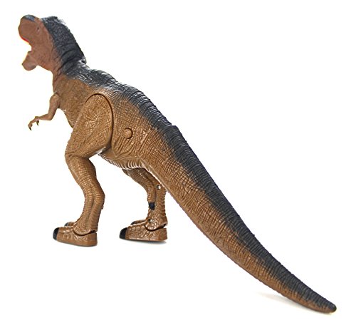 Dinosaur Planet Remote Controlled RC Battery Operated Toy T-Rex Figure w/Shaking Head, Walking Movement, Light Up Eyes & Sounds