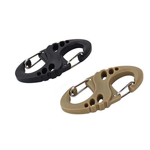 Od-sports 10 Pcs/Lot S Type Backpack Clasps Climbing Carabiners EDC Keychain Camping Bottle Hooks Paracord Tactical Survival Gear