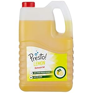 Amazon Brand – Presto! Dishwash Gel – 5 L (Lemon)