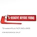 Rotary13B1 Remove Before Firing Keychain - Red/White