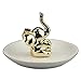 WANYA Ceramic Ring Jewelry Holder Decor Dish Organizer, Elephant