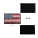 2 pieces Tactical USA Flag Patch -Subdued Silver- American Flag Embroidered Red Border US United States of America Military Uniform Emblem Patches