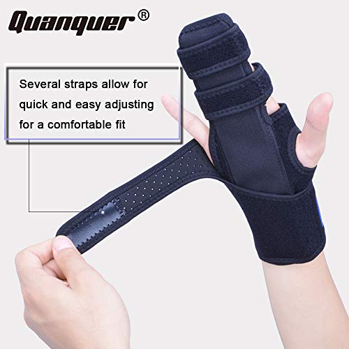 Trigger Finger Splint for Two or Three Finger Immobilizer - Post Operative Care Support for Broken Joints, Sprains, Contractures, Arthritis, Tendonitis and Pain Relief (Left, L/XL)