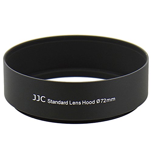 JJC 72mm Screw-in Standard Metal Lens Hood Univeral for 72mm Thread Lens, as for Canon EF 50mm f/1.2L USM, EF 85mm f/1.2L II USM, Fujifilm XF 50-140mm f/2.8 R LM OIS WR Lens