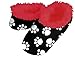 Snoozies Slippers for Women - Womens Slippers - Dog Paws - Black/Red - Medium