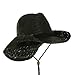 MG Ladies Straw Toyo Cowboy Hat (Black)