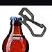 Idakey Full Stainless Steel Anti-Lost Keychain Carabiner Mutil Function Home Tool with Bottle Opener and 2 Extra Key Rings for Home (Dark Grey)