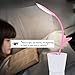 IEGROW Study Desk Lamp for Girls, Flexible USB Touch LED Lamp with 3 Level Dimmer and Plant Pencil Holder （Pink）