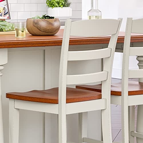 Homestyles Monarch Kitchen Island Set, With 2 Stools, OffWhite Pricepulse