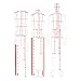 EXTCCT Man's Fashion Illustration Ruler, Drawing Template Ruler Set Sewing Humanoid Patterns Design, Clothing Measuring French Curve Rulers A4 Pattern Paper Draft Drawings