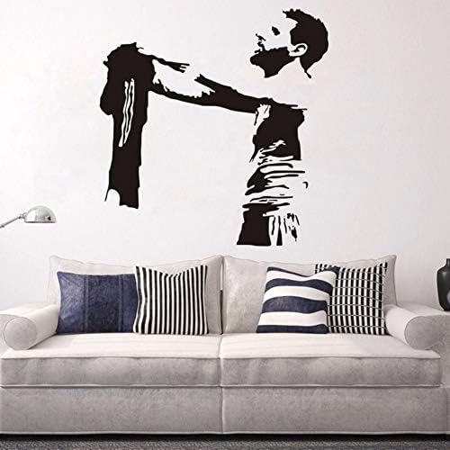Dwqlx Messi Football Player Art Wall Decal Barcelona Fc Football Club Soccer Vinyl Sticker Mural Bedroom Decor Home Decoration 57 * 57 cm
