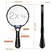 Magnifying Glass, BearMoo 3X 45X Handheld Reading Magnifier Glass with 3 LED Lights for Reading/Maps/Watch Repair/Newspaper/Jewelry Loupes/Ins (White+Black) (Gray)