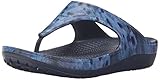 crocs Women's Sloane Soft Floral Flip Flop, Navy, 7 M US