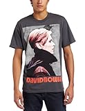 Bravado Men’s David Bowie Low Portrait Men’s T-Shirt, Gray, Medium, Online Clothing Store