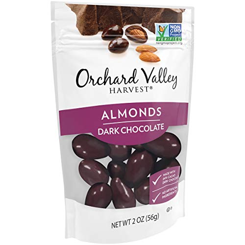Orchard Valley Harvest Dark Chocolate Almonds, 2 Ounce Bags (Pack of 14