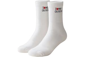 I Love My Boyfriend Girlfriend Sock Gift for Her Him Romantic Christmas Birthday Anniversary Valentine's Day Gifts