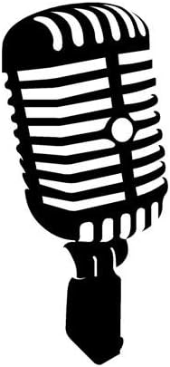 Amazon Com Old Style Microphone Decal Sticker Peel And Stick Sticker Graphic Auto Wall Laptop Cell Truck Sticker For Windows Cars Trucks Automotive
