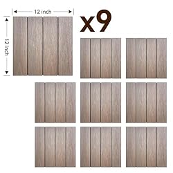 9 PCS WPC Rosewood Decking Tiles