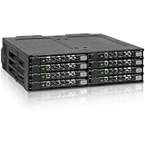 ICY DOCK MB998SP-B Rugged Full Metal 8 Bay 2.5" SATA HDD & SSD HotSwap Backplane Cage for 5.25 Drive Bay, Tough Armor