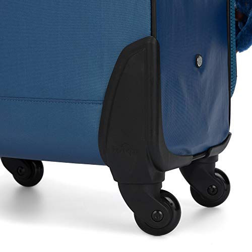 Kipling Parker Small Metallic Rolling Luggage Oceanic Blue Metallic