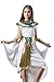 La Mascarade Kids Girls Cleopatra Halloween Costume Egyptian Princess Dress Up & Role Play (3-6 Years) White, Gold