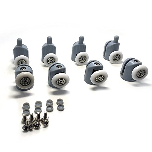 8 Shower Rooms Cabins Roller &Shower Door Enclosures Rollers Runners Wheels Pulleys (20MM-27MM) (Roller diameter 27MM)