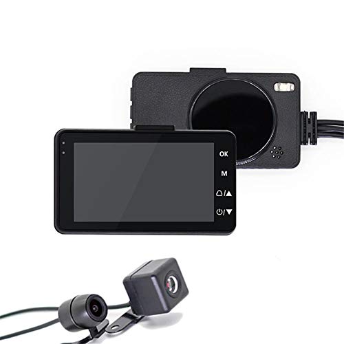 1080P HD Motorcycle Driving Recorder Camera,3 Inch Waterproof Motorcycle Dash Camera Security Action Camera Dual-Track Lens Motor Monitor Double Mirror - Thumbnail 5