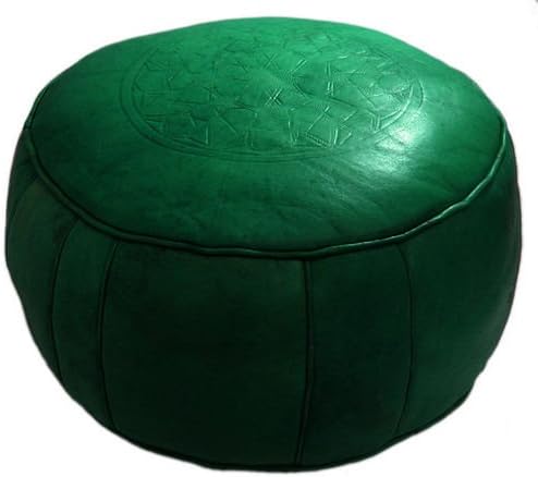 Moroccan Pouf, Pouffe, Ottoman, Poof, Color (Green)