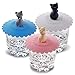 Rimobul Set of 3 Cat Silicone Cup Covers Mug Lid Silicone Lids,Hot Cup Lids for Coffee & Tea,Outdoor Drinking Cover Cup Dust Cover