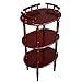 Home Source Industries AF9712 Decorative Phone Stand with 3 Shelves, Mahogany
