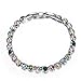 QIANSE White Gold Plated Tennis Bracelet Multicoloured Swarovski Crystals Fashion Jewelry for Women Christmas Gifts Birthday Gifts for Women Girls Daughter Sister Friends Anniversary Gifts for Her