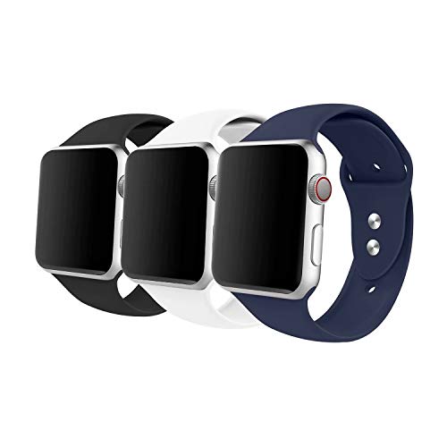 IYOU Sport Band Compatible with Watch Band 38MM 42MM, Soft Silicone Replacement Sport Strap Compatible with 2018 Watch Series 4/3/2/1