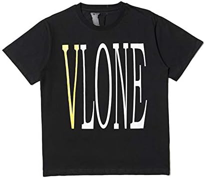Bodies Vlone Yellow Big V Male Limited T-Shirt Cotton Couple Short Sleeve