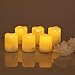 Intsun® Set of 9 Pcs Melted Edge Wax Flameless LED Candles with Remote Control, LED tea lights, Mini Flickering Unscented Candles lights for wedding, birthday, party, room decoration, Yellow Light