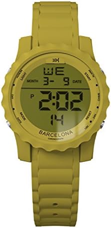 18K Watches Men's Barcelona Digital Watch, Yellow