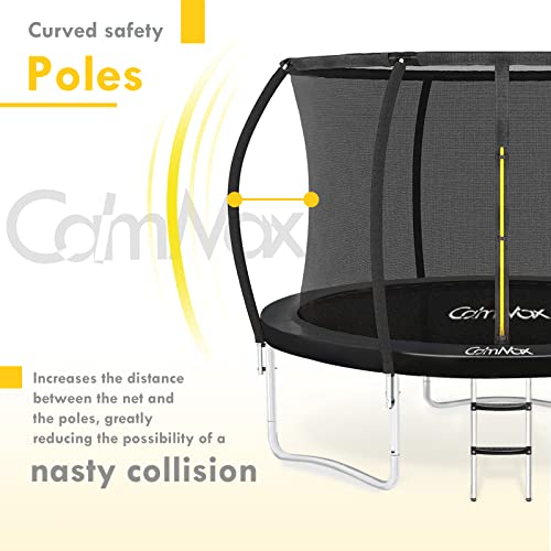 CalmMax Trampolines 10FT with Enclosure Net 450LBS Weight Capacity