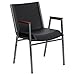 Flash Furniture 4 Pack HERCULES Series Heavy Duty Black Vinyl Stack Chair with Arms