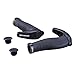 BONMIXC Bike Grips Ergonomic Shock Absorption Mountain Bike Grips with Bar Ends Non-Slip Bicycle Grips with Horns Aluminum Alloy Rings Lock On