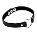 Freedi 1PCS hoker Necklace Black PU Leather Love Heart Collar Punk Goth Fans Chain for Women