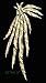 1pcs Embroidery Long Peacock Feather Motif Venise Lace Collar Supplies Women DIY Manual Lace Fabric Trim Crafts (Gold)