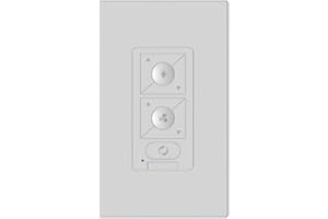 6-Speed Ceiling Fan RF Hardwired Wall Control with Single Pole Wallplate for Modern Forms Smart Fans