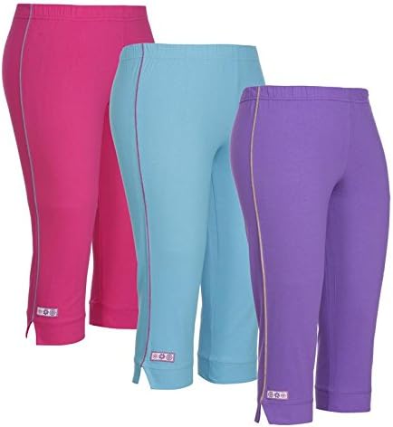 Girl's Regular Fit Capris (Pack of 3)