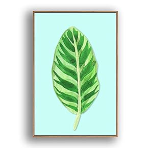 Framed Canvas Wall Art for Living Room, Bedroom Leaves Canvas Prints for Modern Home Decoration Ready to Hang - 16"x24" inches