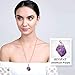 KISSPAT Healing Crystal Necklace | Natural Purple Amethyst Quartz Stone Necklace for Women | 30'' Long Pendant Necklace