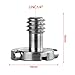 1/4''-20 D Shaft D-Ring Thumb Mounting Screw Adapter Threaded Stainless Steel Converter for DSLR Camera/Tripod/Monopod/QR Quick Release Plate-4 Pack