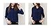 ARJOSA Women's Long/Short Sleeve Button Down Shirts Office Work Business Casual Blouses Tops (Large, A Navy Blue)
