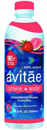 Avitae Caffeinated Water, Strawberry Guava, 90 mg, 16.9 Fluid Ounce (Pack of 12)