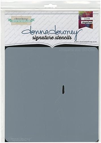 Donna Downey Stencils 8.5"X8.5"-Silhouette Duo